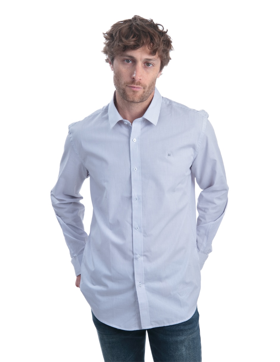 Camisa casual de algodón manga larga para hombre 2