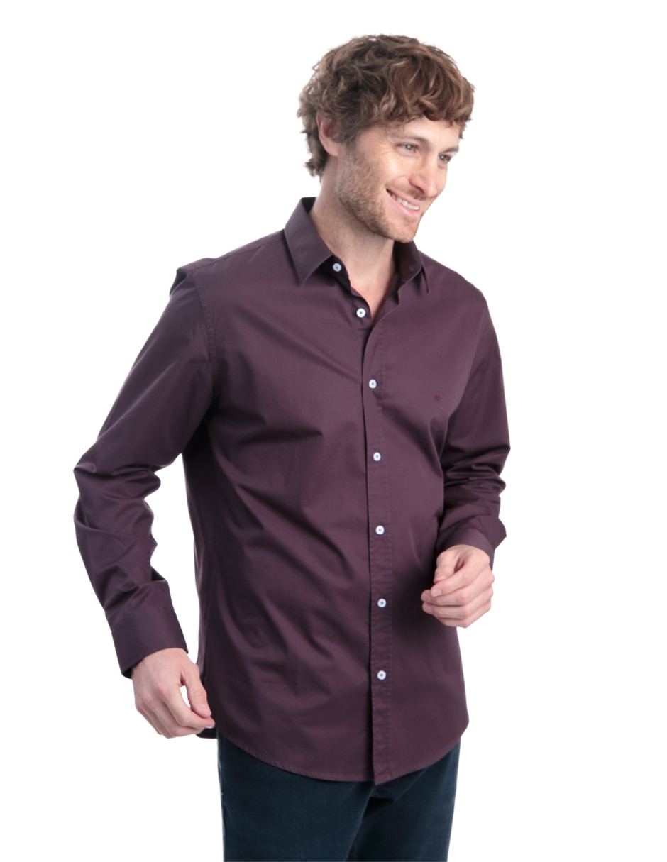 Camisa casual de algodón manga larga para hombre Camisa casual de algodón manga larga para hombre