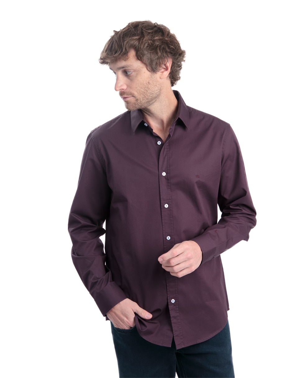 Camisa casual de algodón manga larga para hombre 2