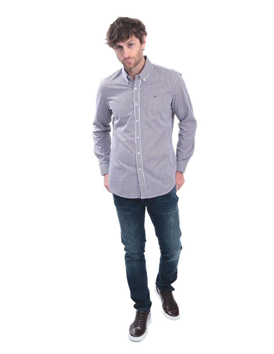 Camisa casual de algodón manga larga para hombre 2