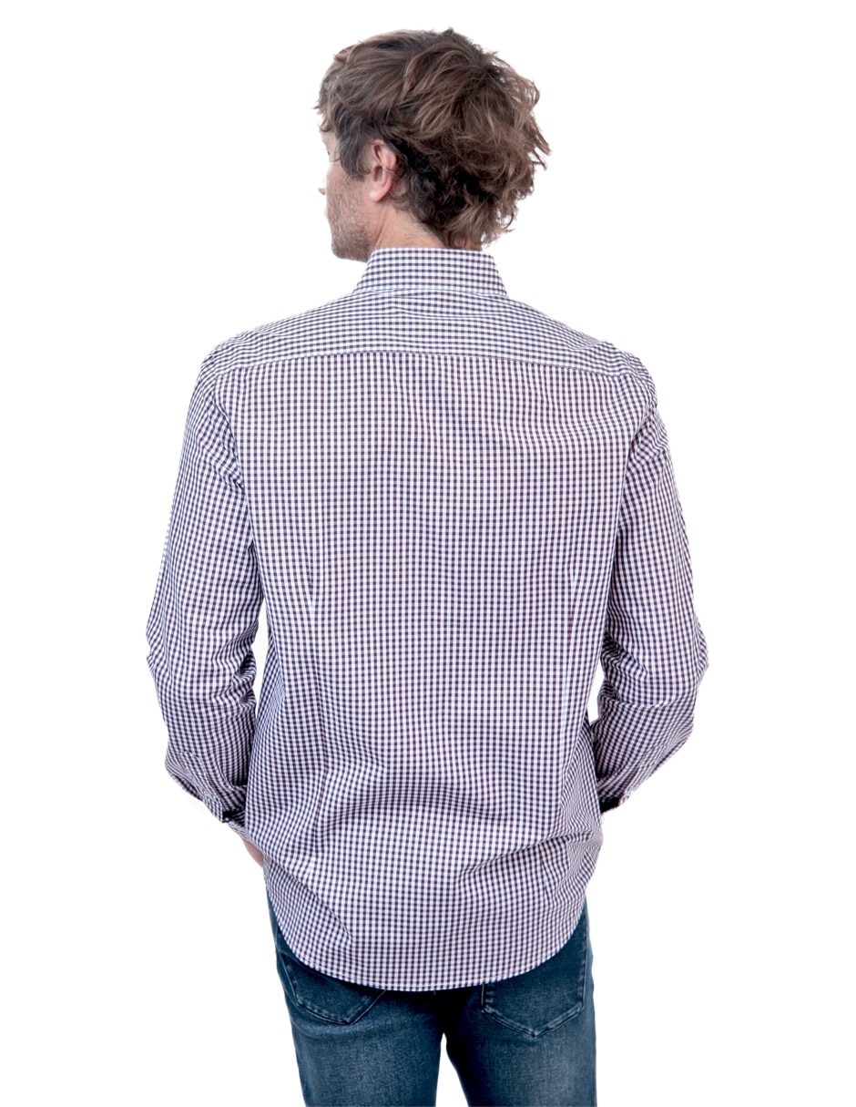 Camisa casual de algodón manga larga para hombre 4