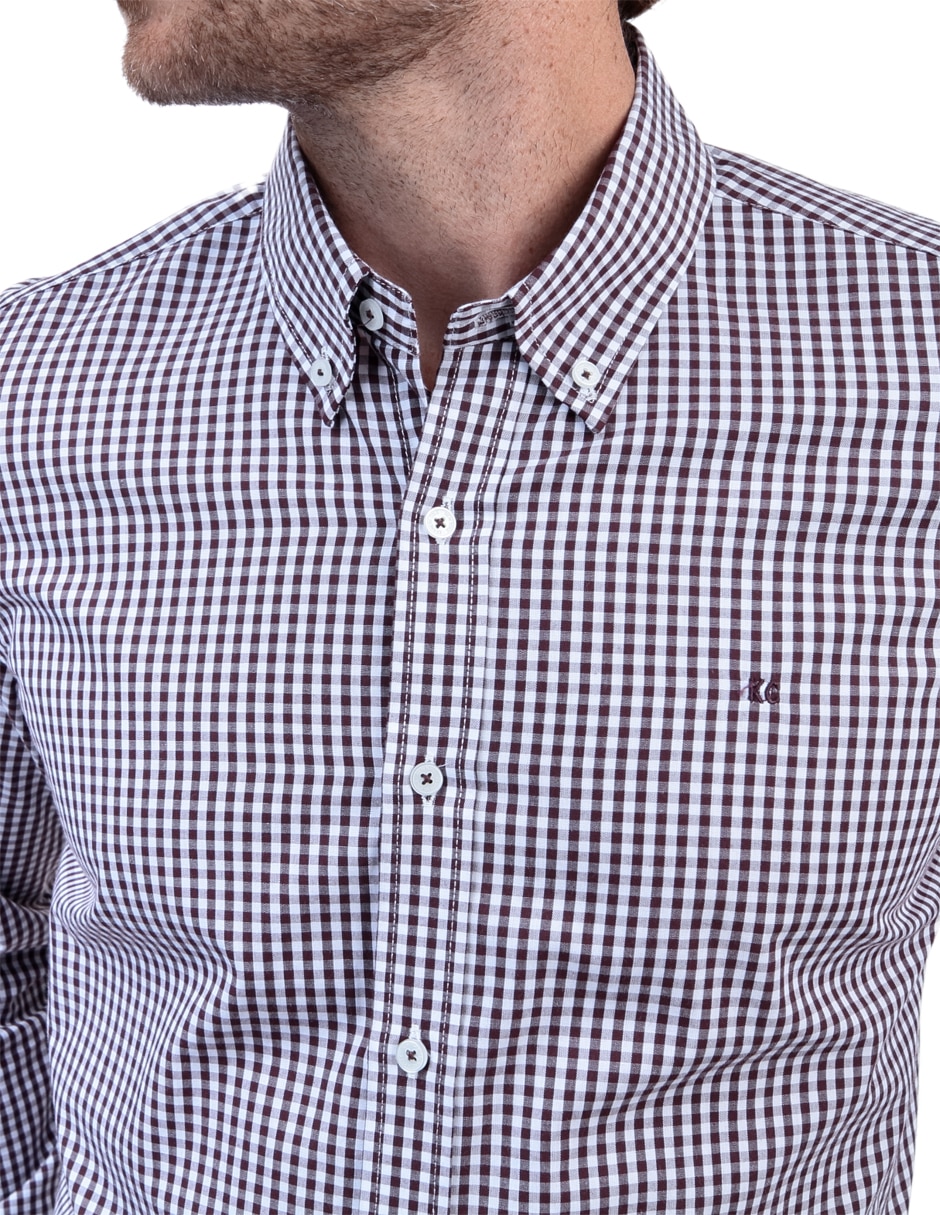 Camisa casual de algodón manga larga para hombre 5