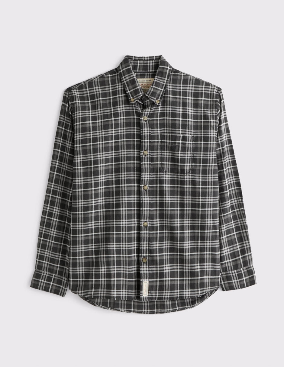 Camisa casual manga larga para hombre