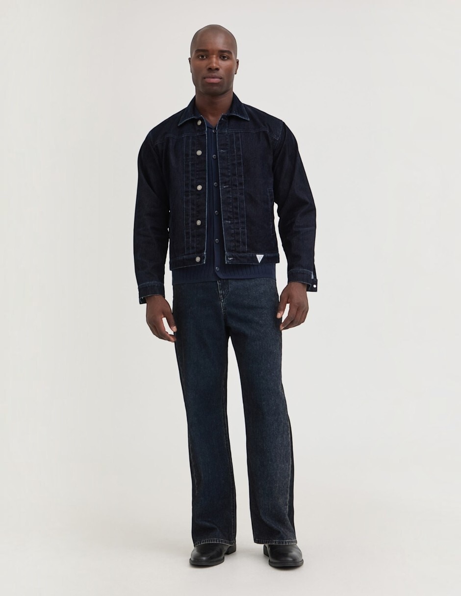 Jeans regular wide leg para hombre 4