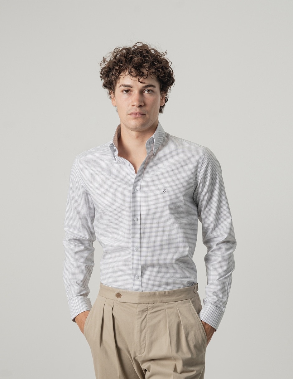 Camisa casual manga larga para hombre