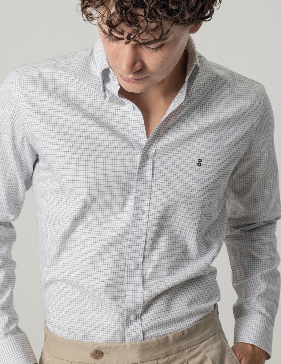 Camisa casual manga larga para hombre 2
