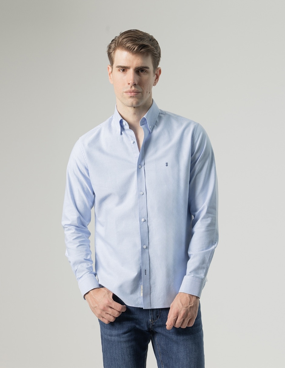 Camisa casual manga larga para hombre