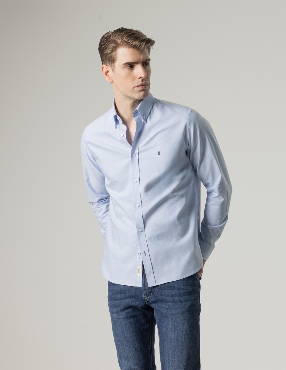Camisa casual manga larga para hombre 4