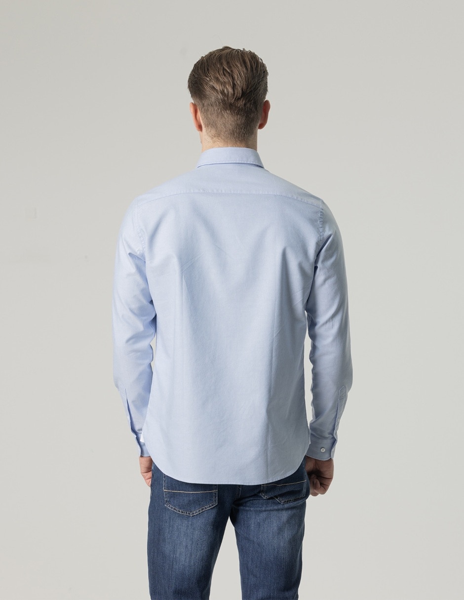 Camisa casual manga larga para hombre 5