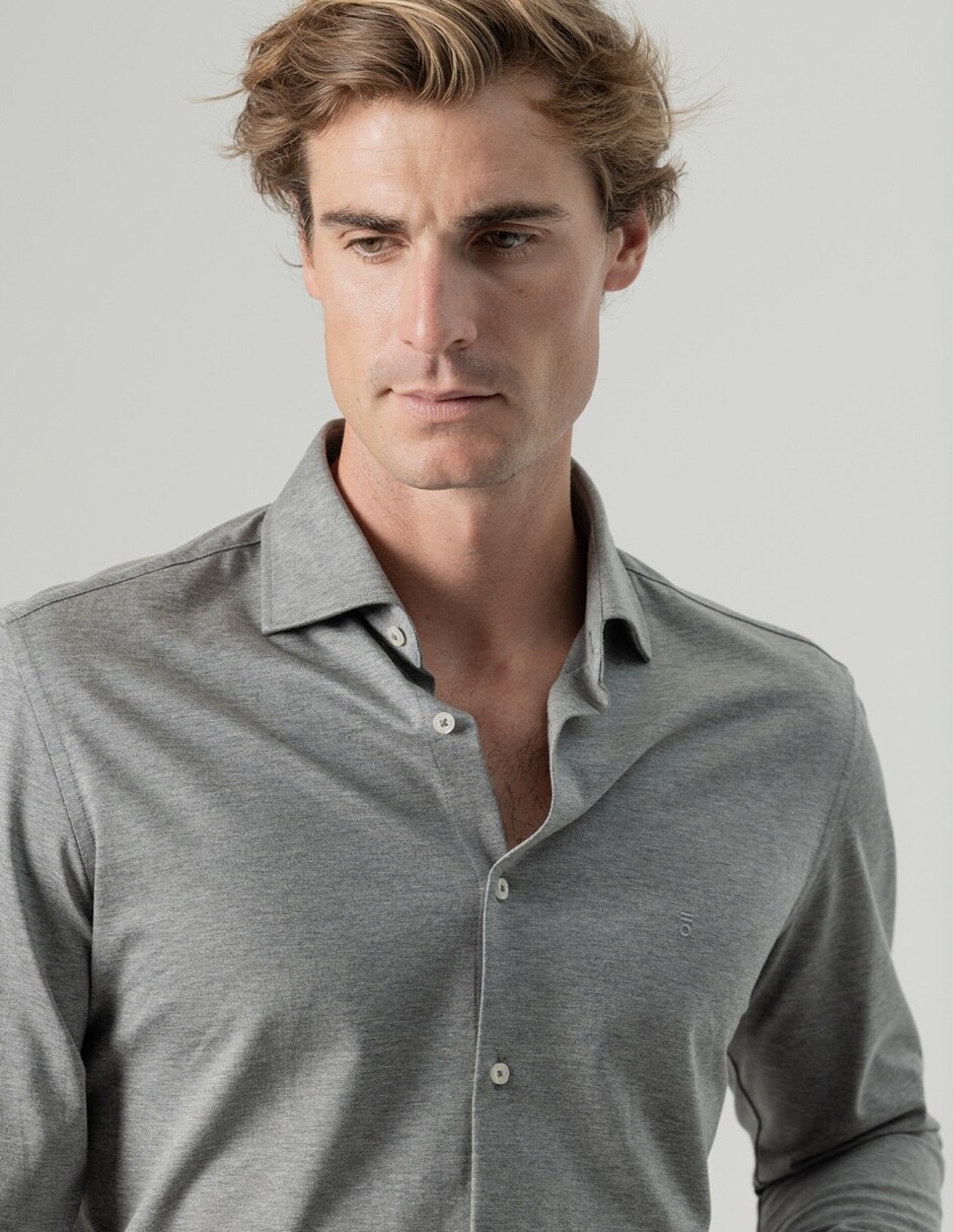 Camisa casual manga larga para hombre 3