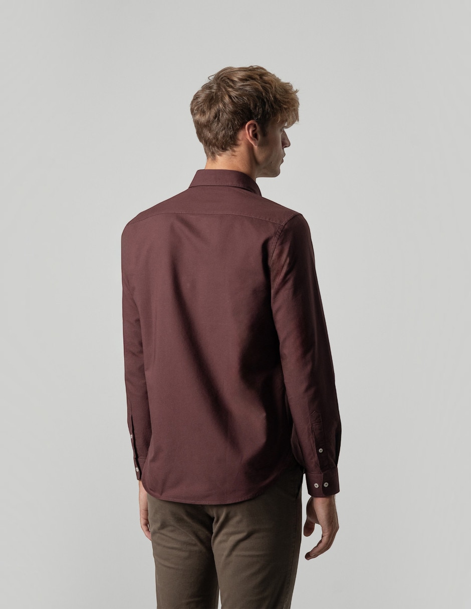 Camisa casual de algodón manga larga para hombre 4