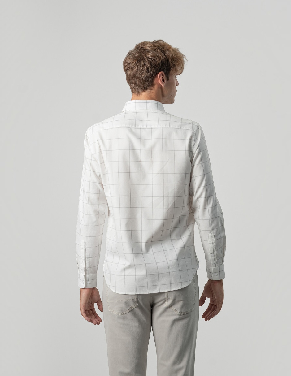 Camisa casual de algodón manga larga para hombre 3