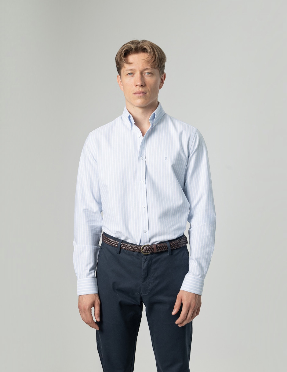 Camisa casual de algodón manga larga para hombre 2