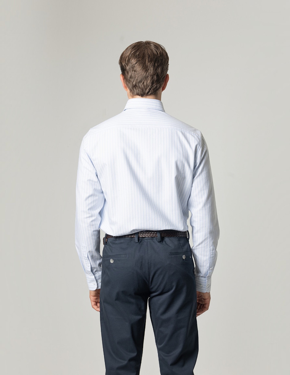 Camisa casual de algodón manga larga para hombre 4