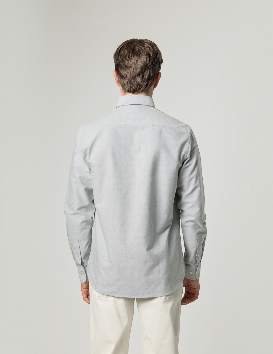 Camisa casual de algodón manga larga para hombre 2