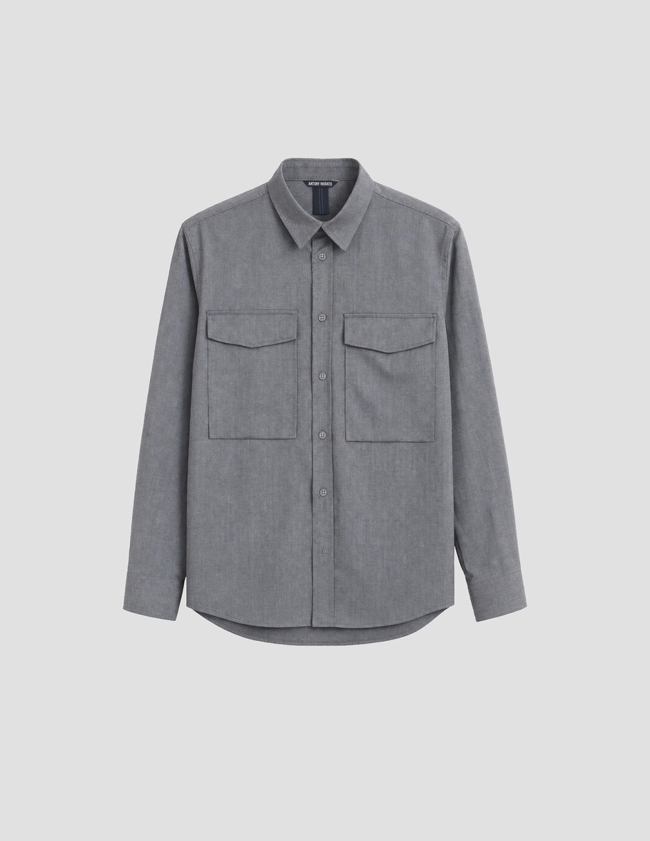 Camisa casual manga larga para hombre 2