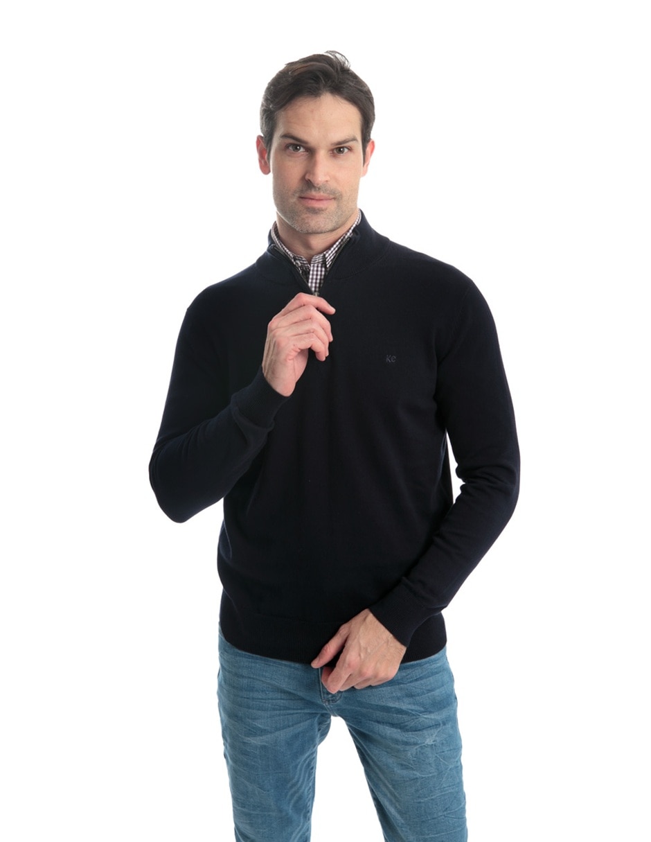 Suéter cuello con cierre para hombre Suéter cuello con cierre para hombre
