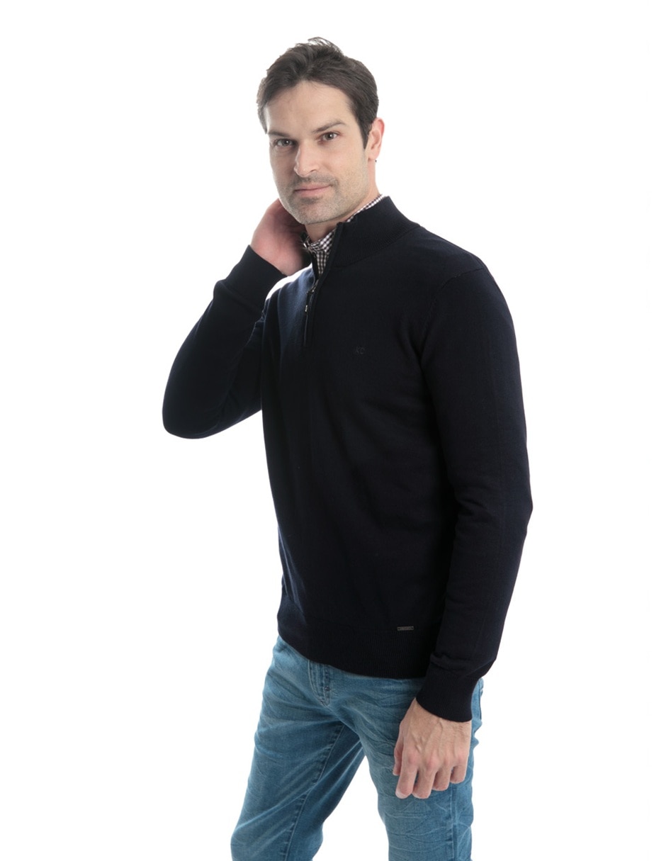 Suéter cuello con cierre para hombre 3