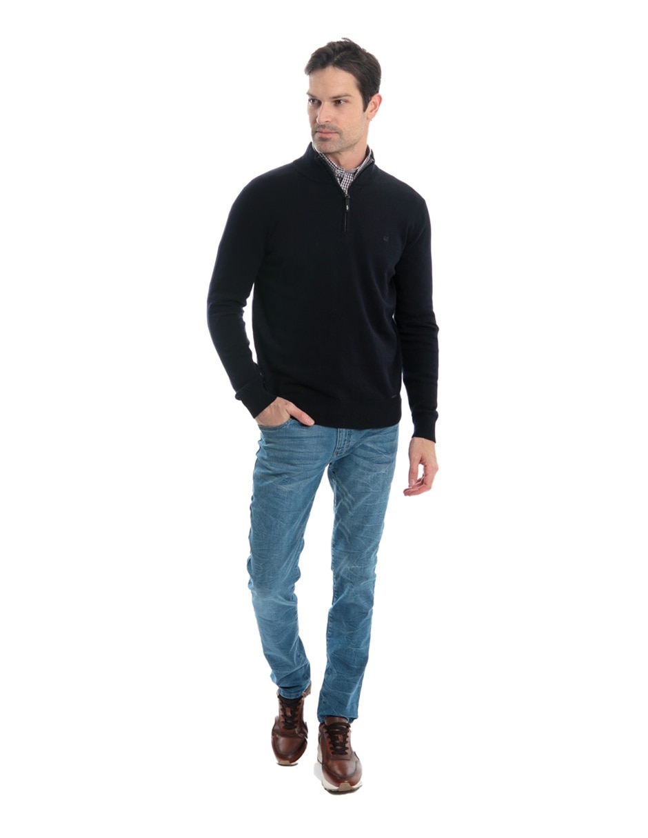 Suéter cuello con cierre para hombre 4