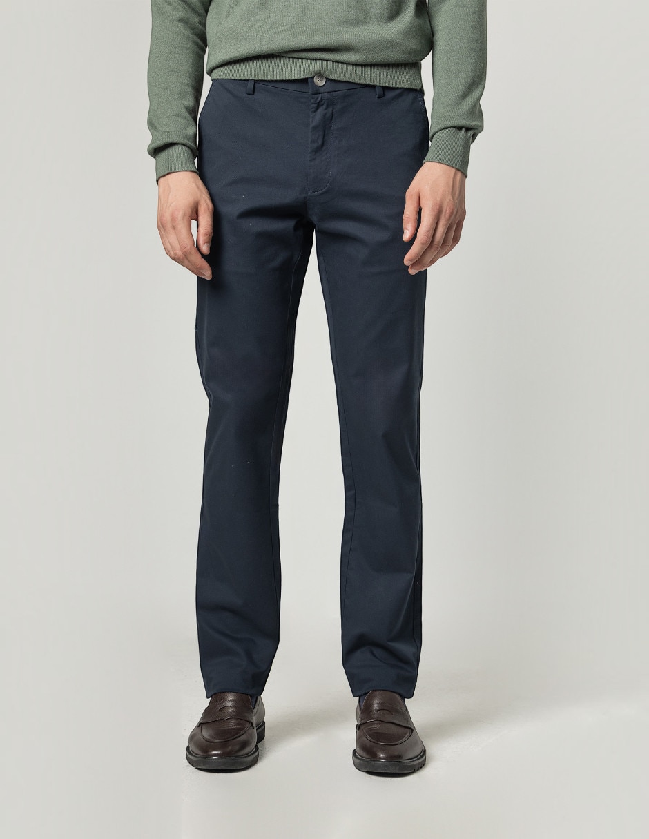 Pantalón chino slim de algodón para hombre