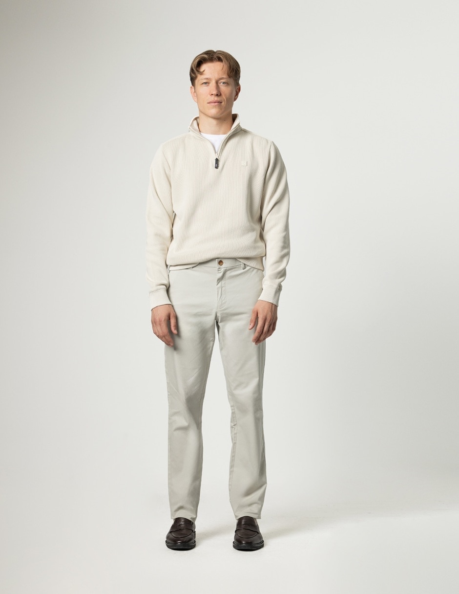 Pantalón casual chino slim de algodón para hombre Pantalón casual chino slim de algodón para hombre