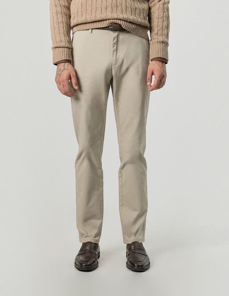 Pantalón chino slim de algodón para hombre Pantalón chino slim de algodón para hombre