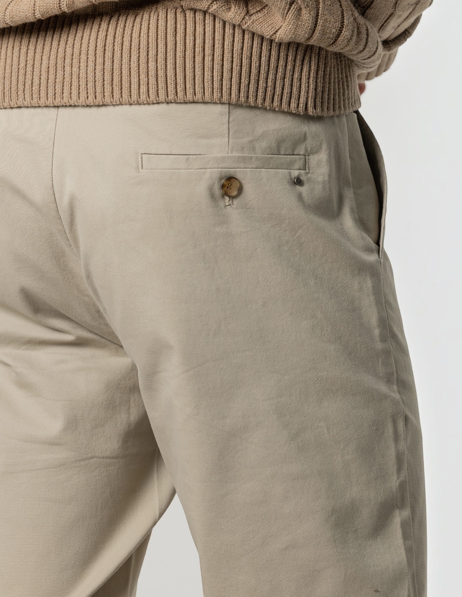 Pantalón chino slim de algodón para hombre 4