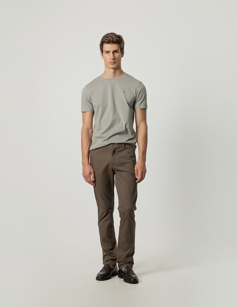 Pantalón chino slim de algodón para hombre 3