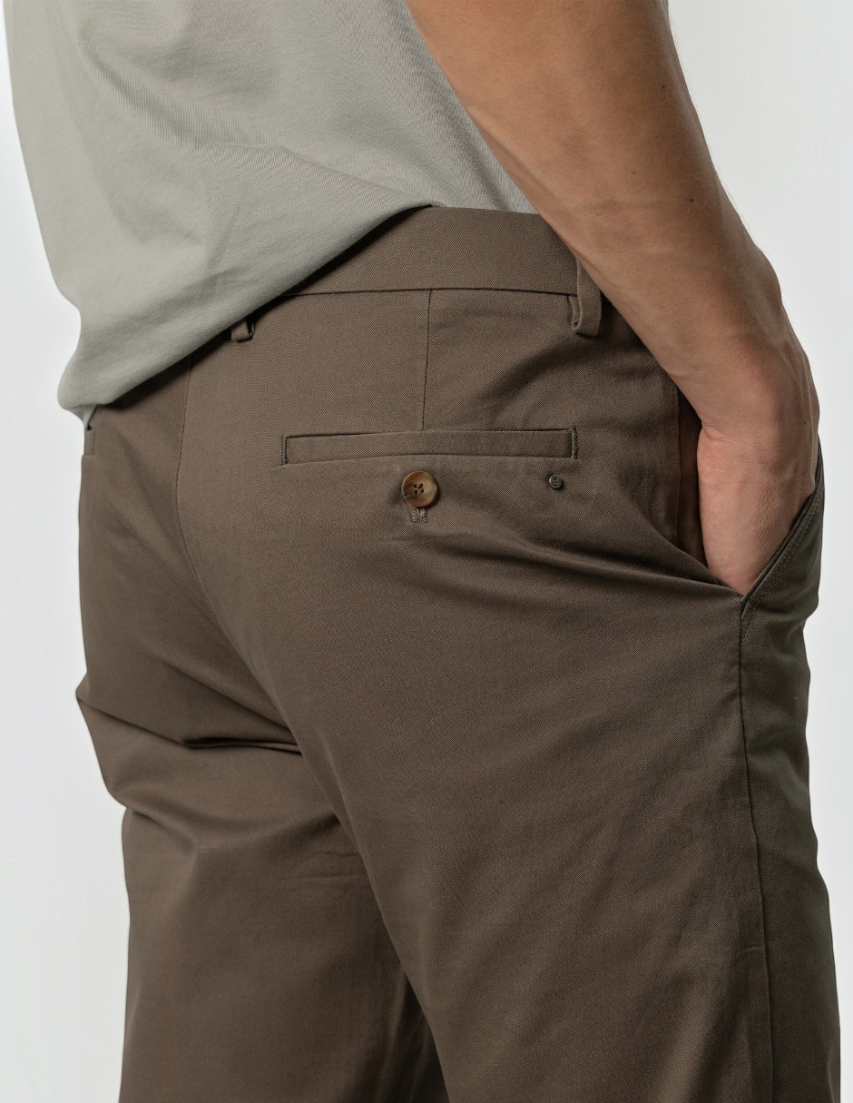Pantalón chino slim de algodón para hombre 2