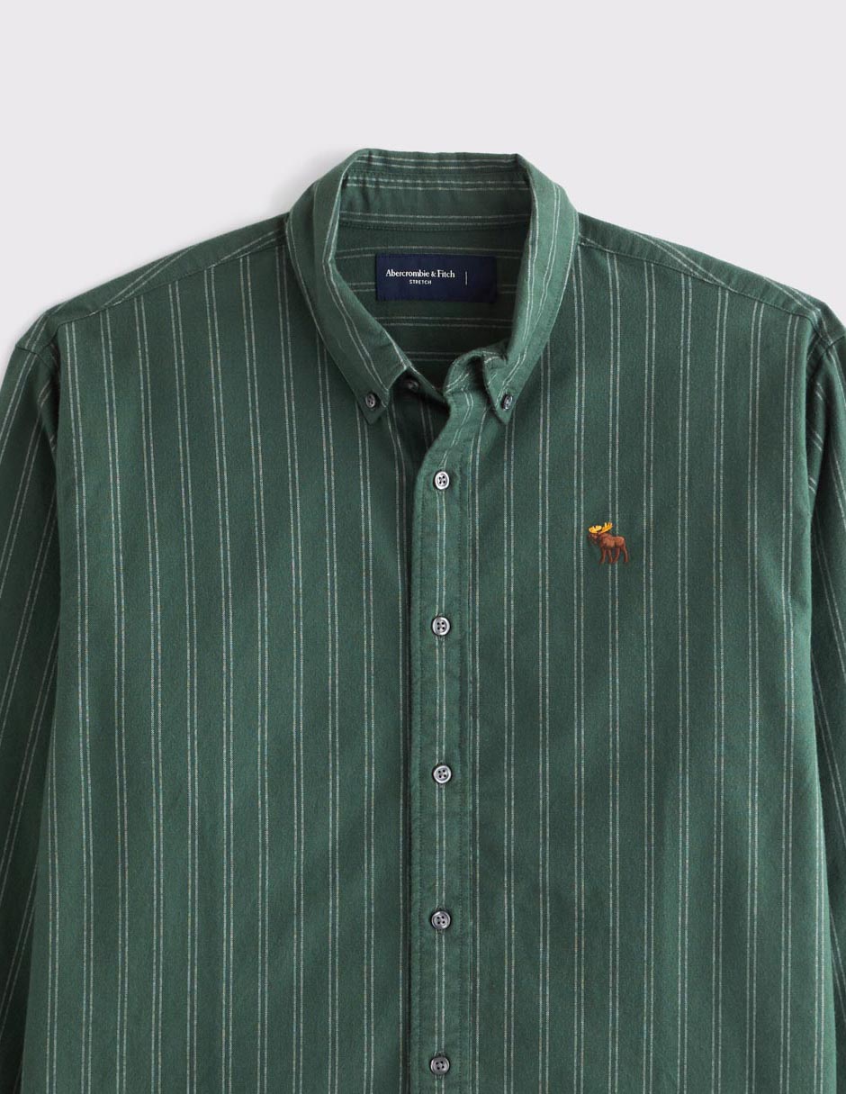 Camisa casual fa26 de algodón manga larga para hombre 3