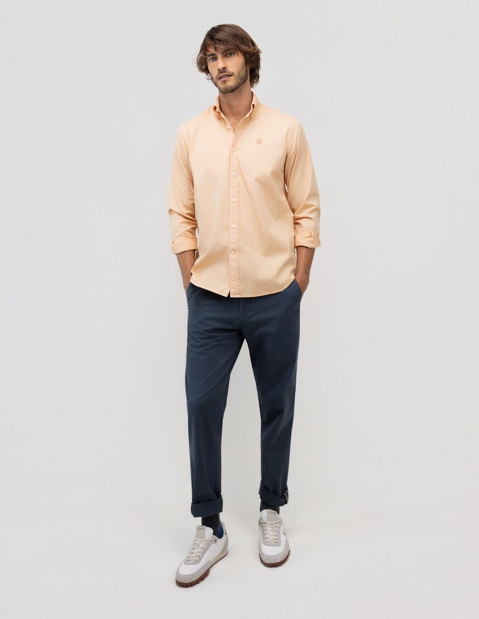 Camisa casual de algodón manga larga para hombre 4
