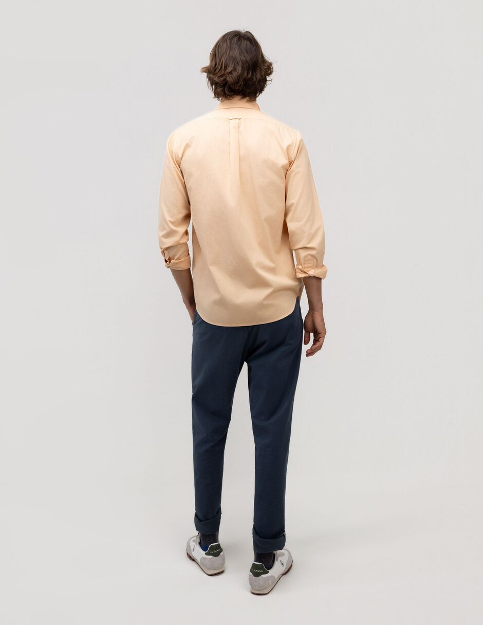 Camisa casual de algodón manga larga para hombre 6