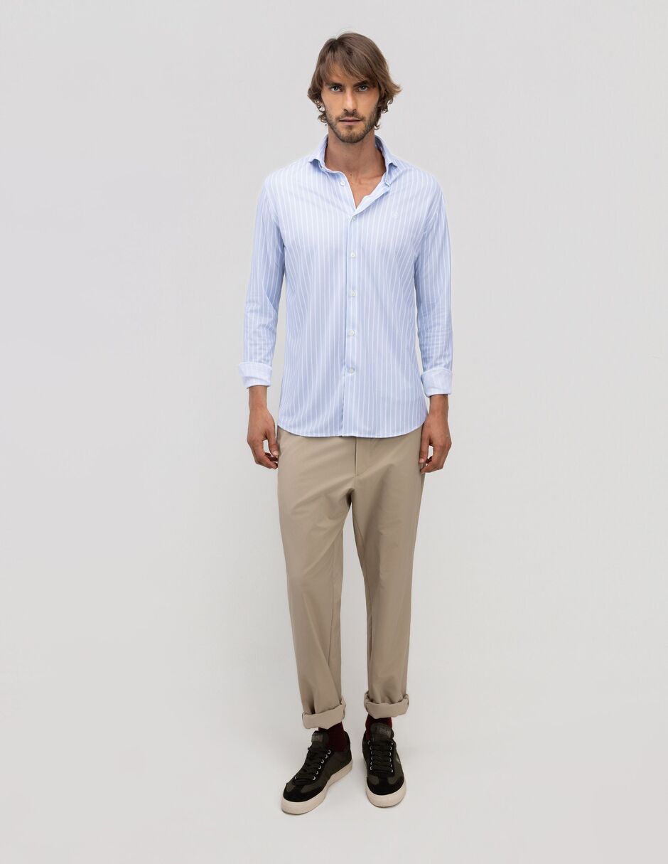 Camisa casual manga larga para hombre