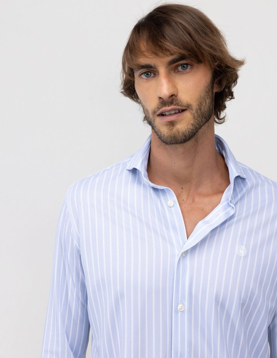 Camisa casual manga larga para hombre 5