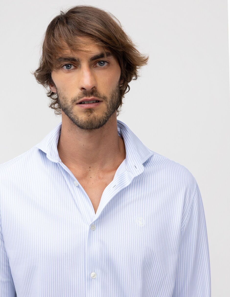 Camisa casual manga larga para hombre 5