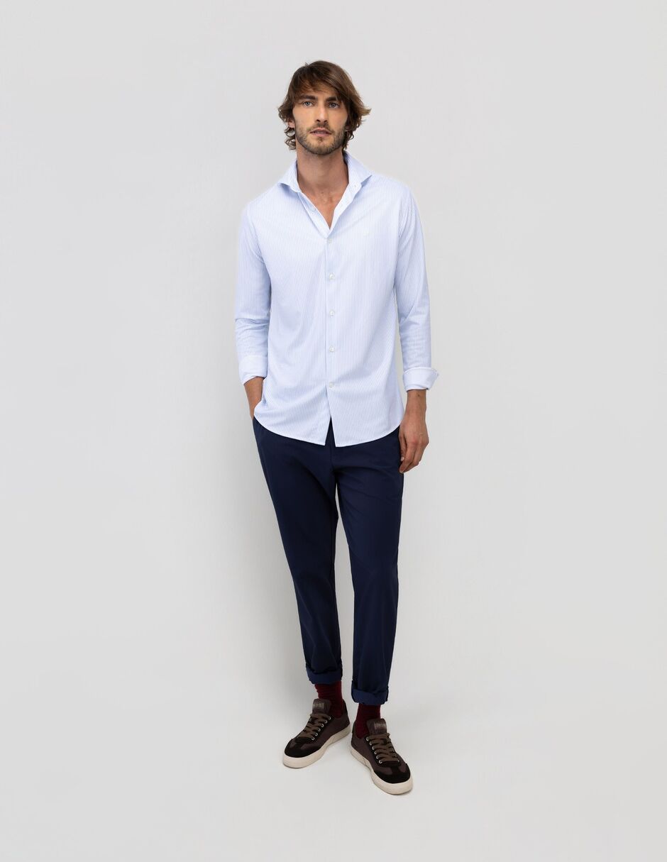 Camisa casual manga larga para hombre 4