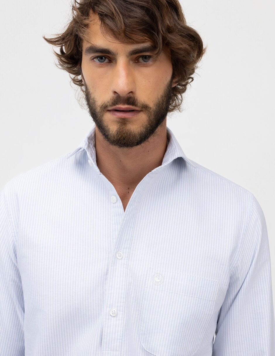 Camisa casual manga larga para hombre 5
