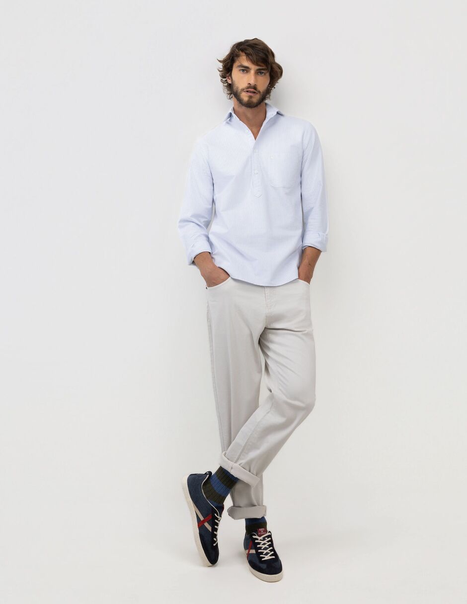 Camisa casual manga larga para hombre 4