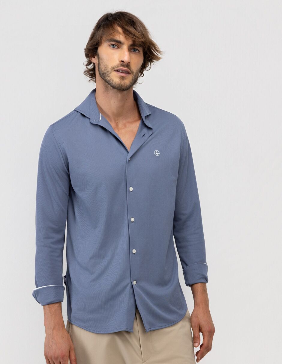 Camisa casual manga larga para hombre