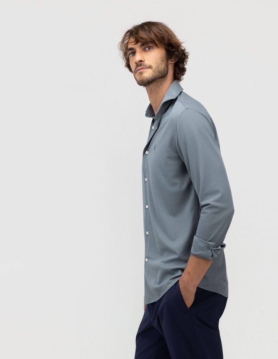 Camisa casual manga larga para hombre 3