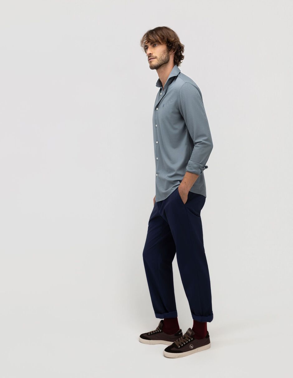 Camisa casual manga larga para hombre 2