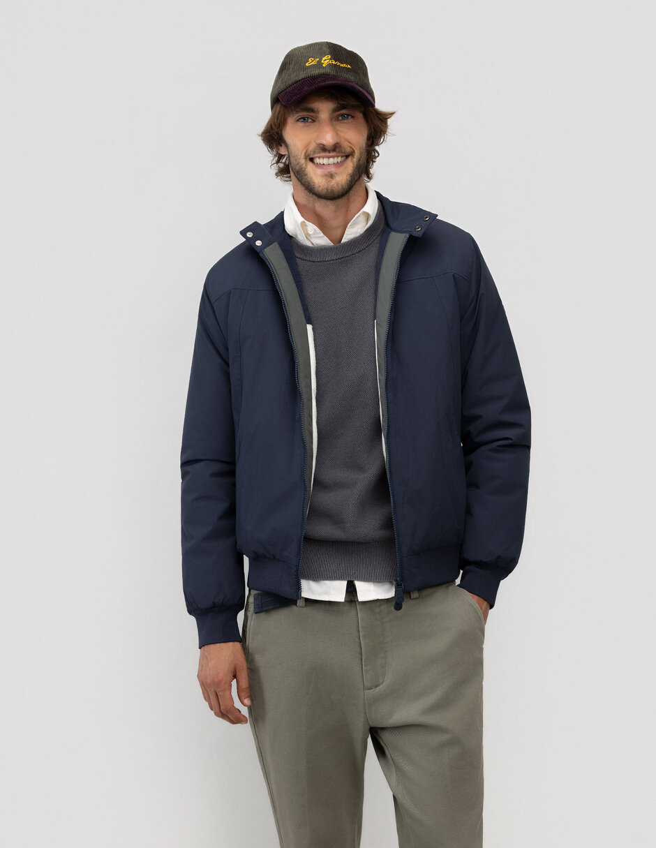 Chamarra casual bolsa canguro para hombre 1