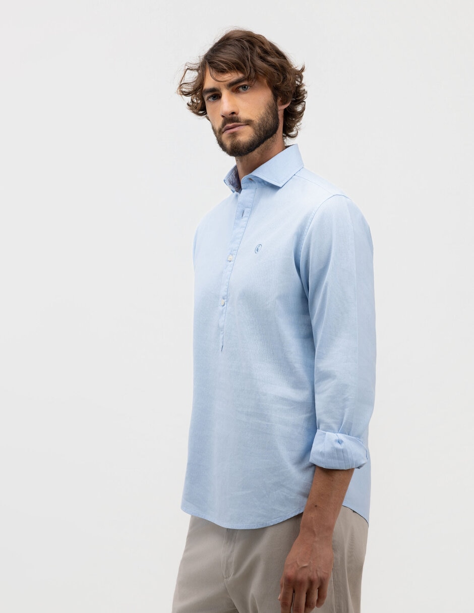 Camisa casual manga larga para hombre 5