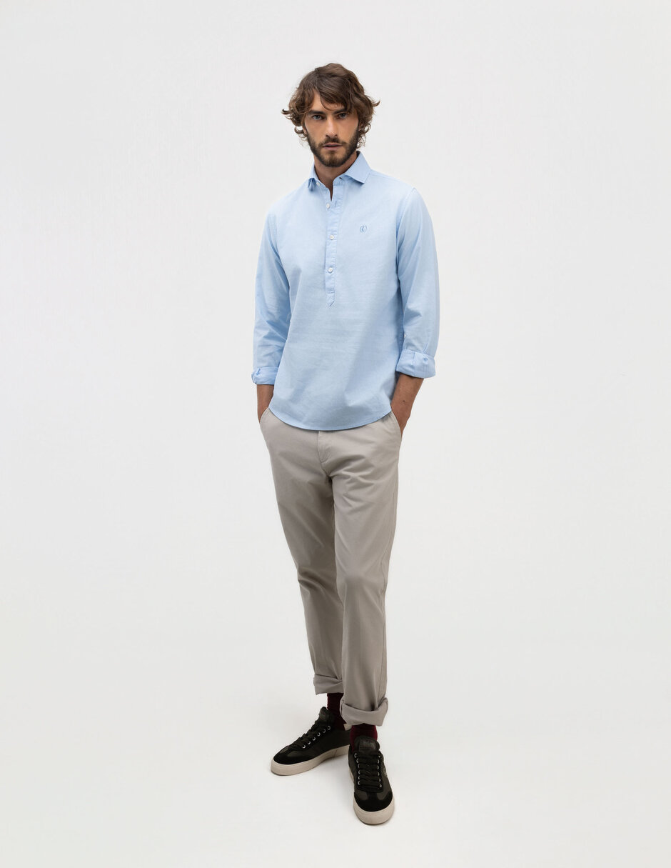 Camisa casual manga larga para hombre 6