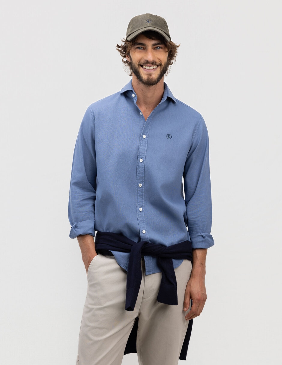 Camisa casual manga larga para hombre