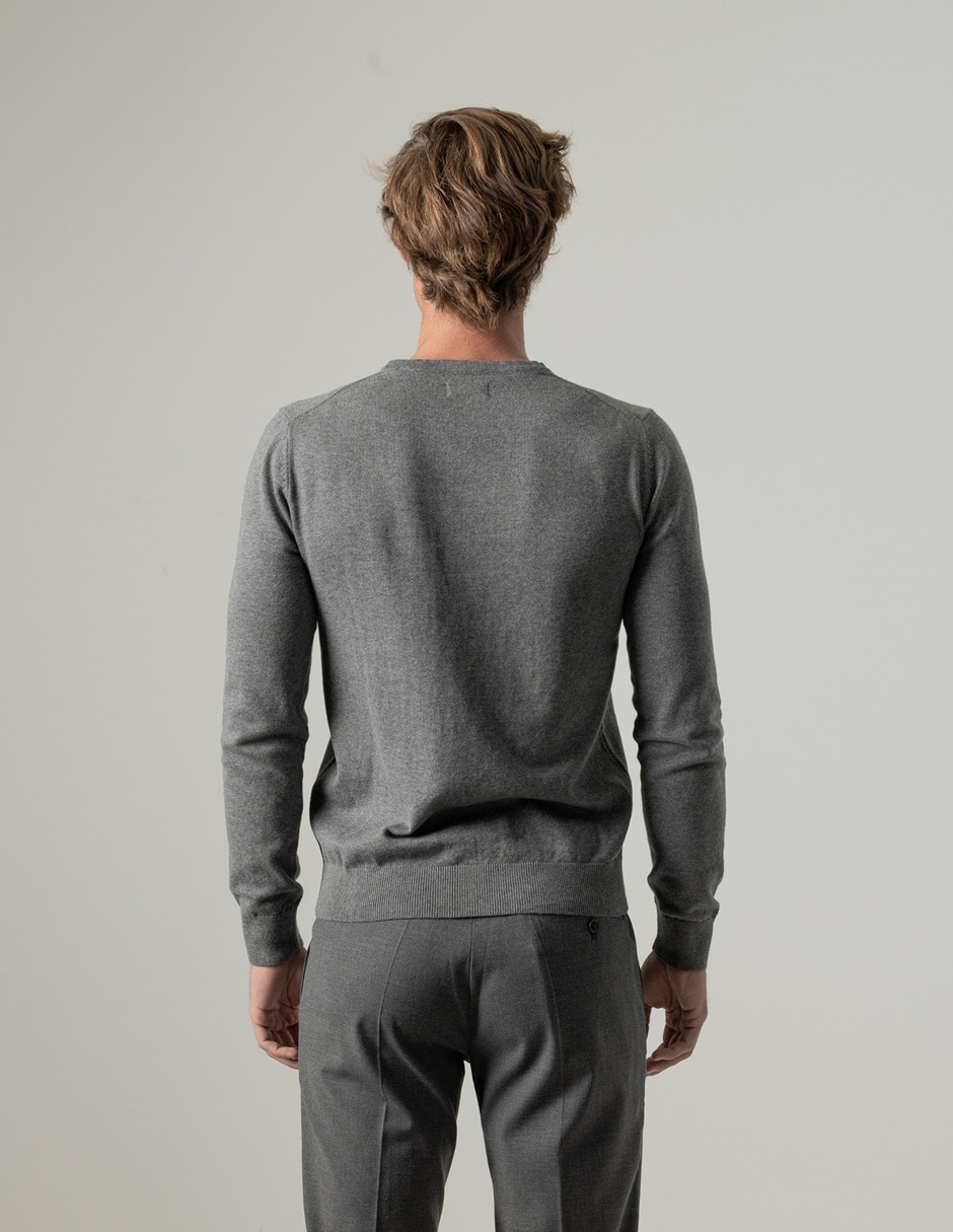 Suéter cuello v para hombre 3