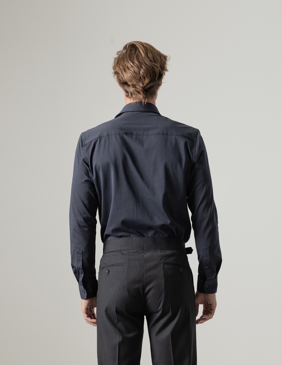 Camisa casual manga larga para hombre 5