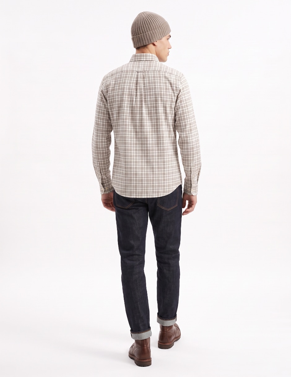 Camisa casual manga larga para hombre 2