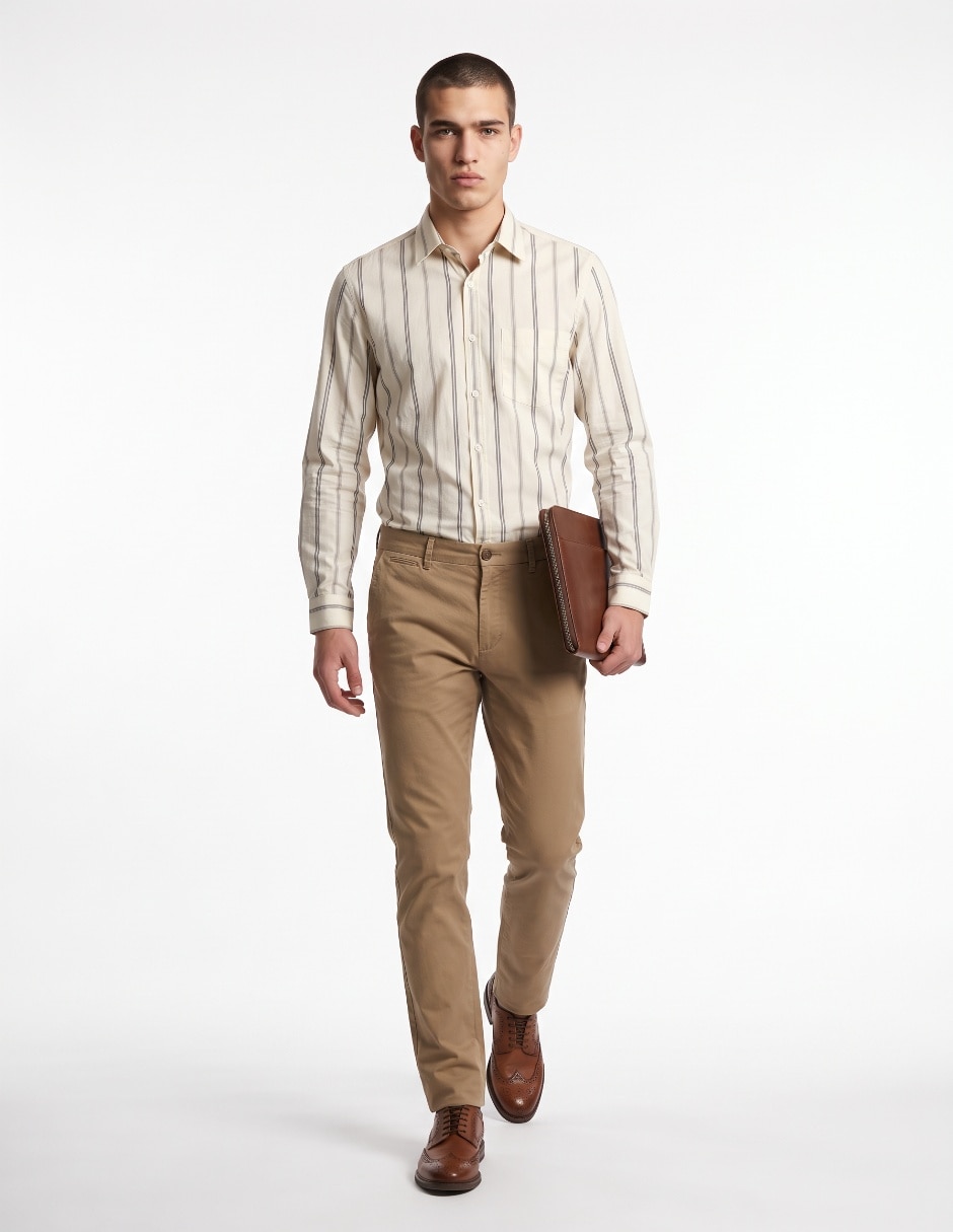 Camisa casual de algodón para hombre 1