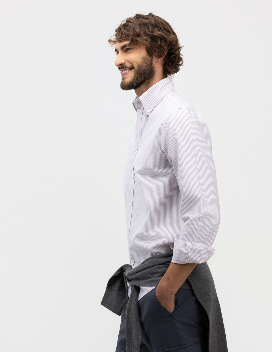 Camisa casual manga regular para hombre 5